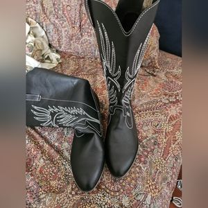 Black Cowgirl boots SHEIN size 41